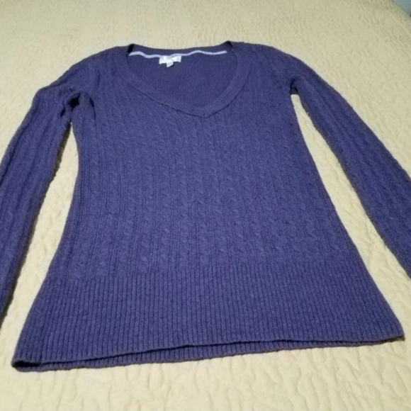 Kaisley Deep V ribbed knit sweater Size L - Picture 3 of 6